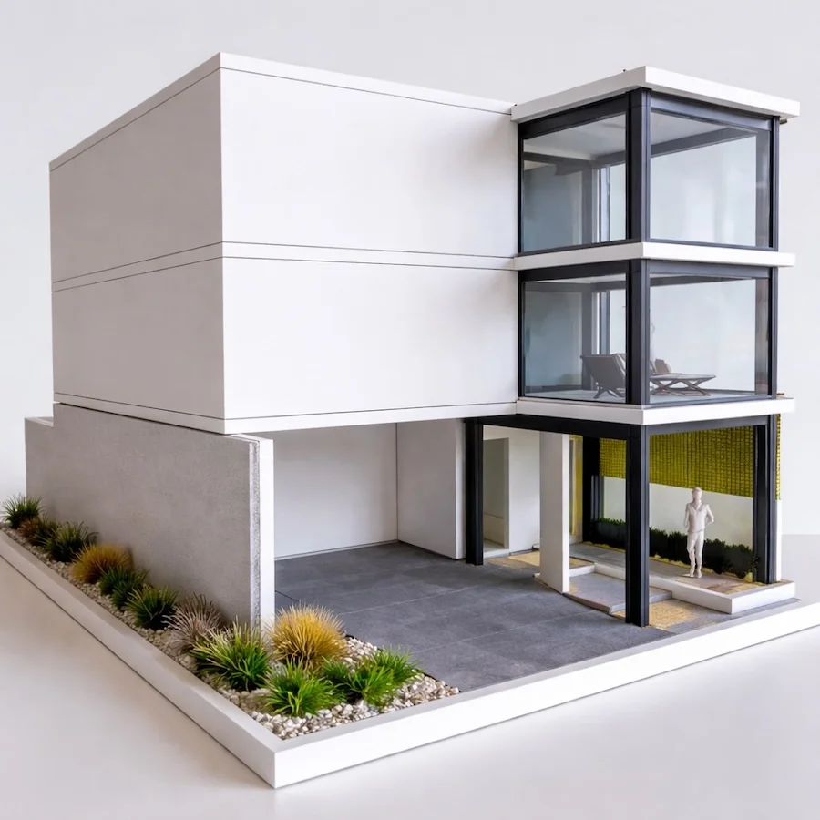 Maqueta estructura en fachada