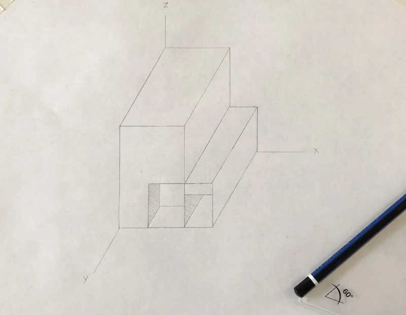 Boceto en montea triplanar | Fisgo Arquitectura y Diseño