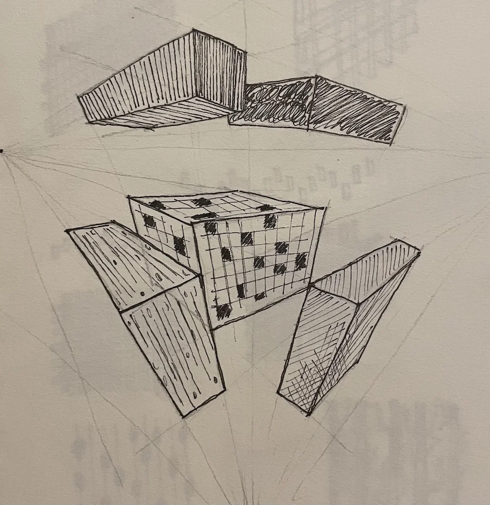 Boceto a tres puntos de fuga | Fisgo Arquitectura y Diseño