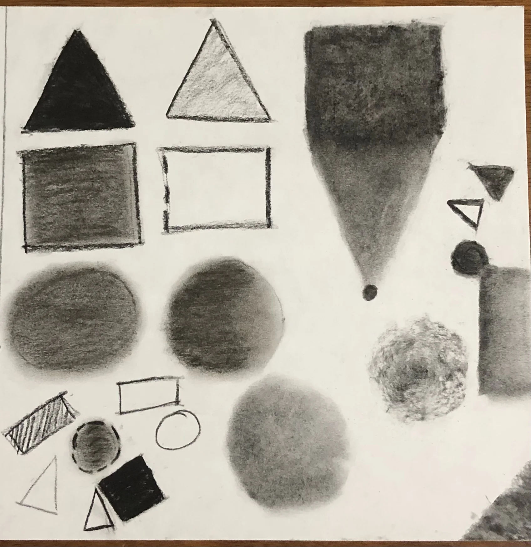 Texturas con carboncillo