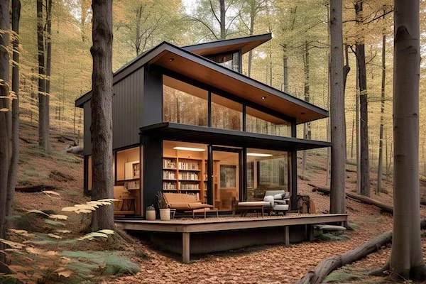 Casa de descanso en bosque