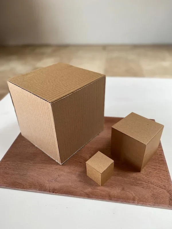 Maqueta conceptual de cubos