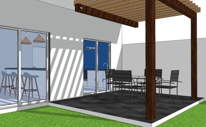 Cocina con sketchup