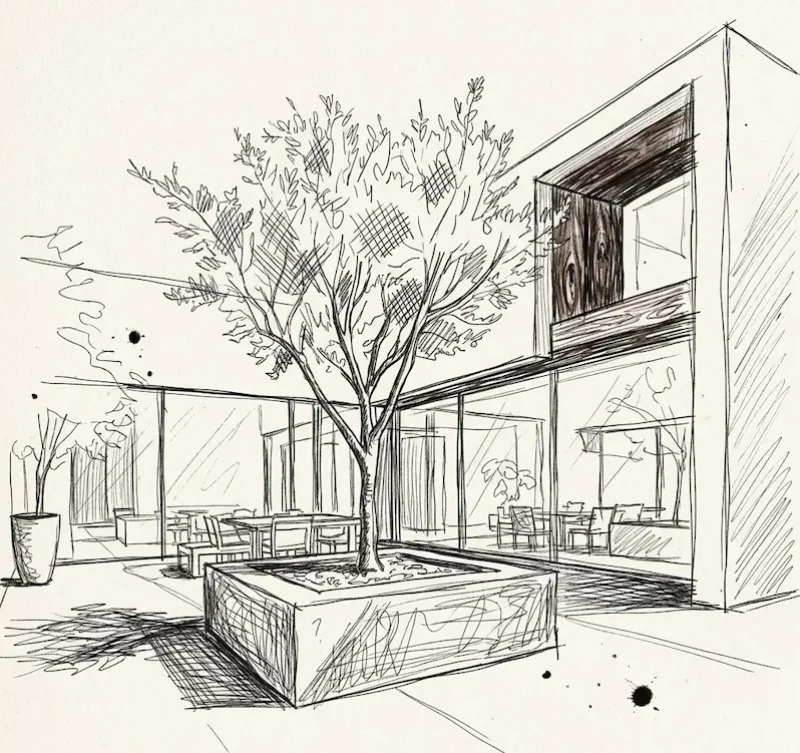 Práctica de patio interior