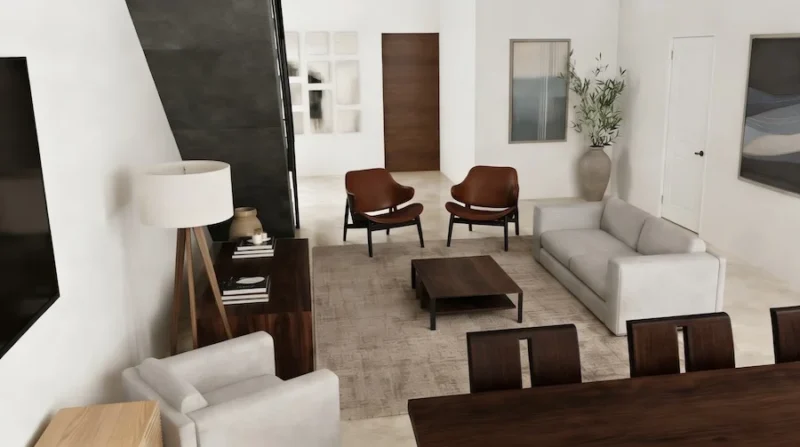 Imagen fotorrealista de sala
