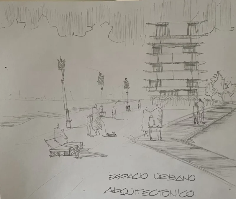 Sketch de espacio urbano